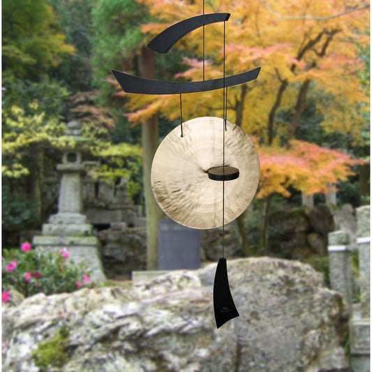 50" Large Black Emperor Gong by Woodstock |  Eastern Energies Wind Chimes | Housewarming Gifts | Patio Decor | Gifts for Mom