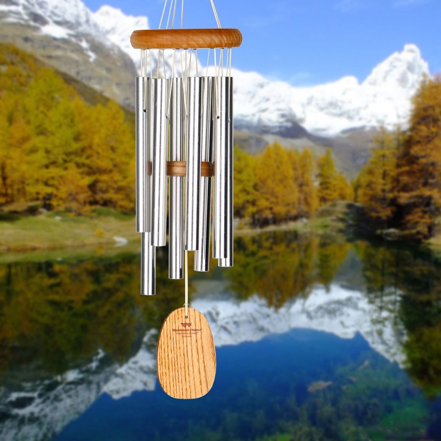 17" Gregorian Soprano Wind Chime by Woodstock | Outdoor Musical Wind Chimes