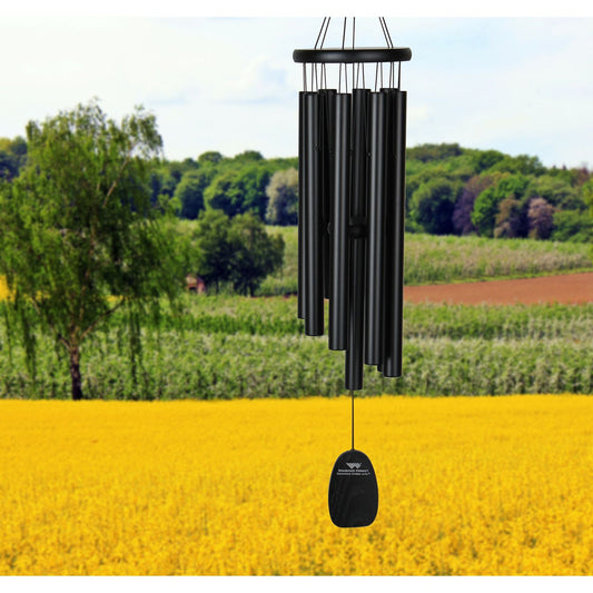 27" Black Gregorian Alto Wind Chime by Woodstock | Outdoor Patio Chimes | #A66