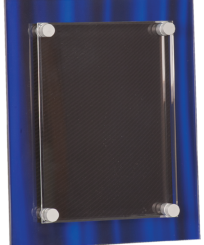 Personalized 8"x10" Blue Stand Off Acrylic Plaque | Office Awards | Business Awards | Performance Awards | Accomplishment Gifts