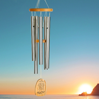 22" Serenity Prayer Reflections Wind Chimes by Woodstock | Laser Engraved Wind Chimes