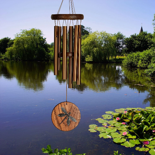 17" Dragonfly Habitats Wind Chime by Woodstock | Musically Tuned Outdoor Wind Chimes