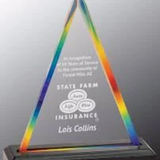 Custom Triangle Impress Acrylic Award | Engraving Included | Office Awards