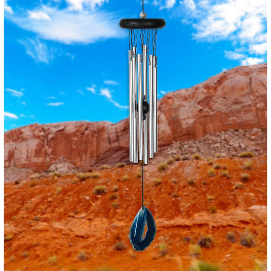 18" SMALL Agate Wind Chimes by Woodstock - Multiple Colors | Patio Wind Chimes