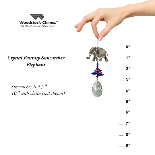 Crystal Elephant Suncatcher by Woodstock | Rainbow Maker | Crystal Ornaments | Light Catcher | Gifts for Her