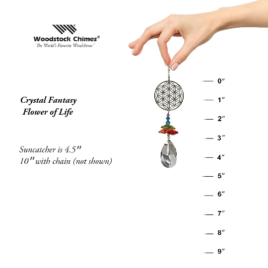 Crystal Flower of Life Suncatcher | Rainbow Maker | Crystal Ornaments | Light Catcher | Gifts for Her