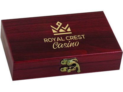 Custom Engraved Card & Dice Set with Rosewood Finish | Game Night Gifts | Poker Gifts | Gifts for Him | Father's Day Gifts
