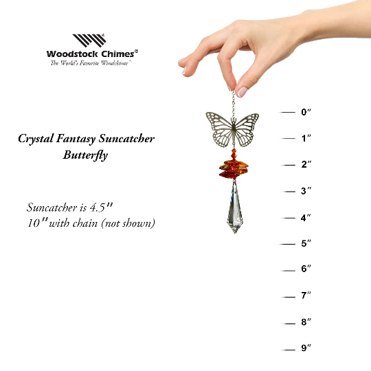 Crystal Butterfly Suncatcher by Woodstock | Rainbow Maker | Crystal Ornament | Light Catcher | Gifts for Her