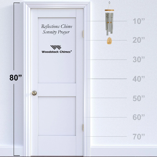 22" Serenity Prayer Reflections Wind Chimes by Woodstock | Engraved Chimes | Custom Gifts | #A37