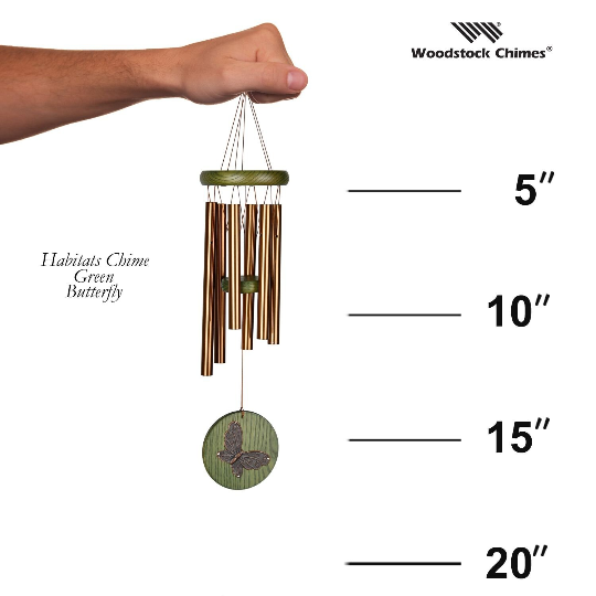 17" Butterfly Habitats Wind Chime by Woodstock | Engraved Chimes | Sympathy Gifts | #A13