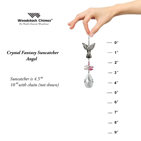 Crystal Angel Suncatcher by Woodstock | Rainbow Maker | Crystal Ornament | Light Catcher | Gifts for Mom
