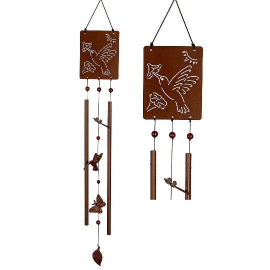 52" Victorian Garden Hummingbird Wind Chime by Woodstock | Gifts for Grandma
