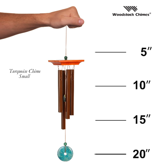 21" Turquoise Wind Chime by Woodstock | White Elephant Gifts | #A30