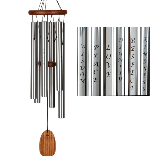 25" Affirmation - Virtues Wind Chime by Woodstock | Engraved Chimes | Grandparents Gifts | #A58