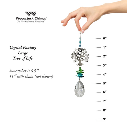 Crystal Tree of Life Suncatcher | Rainbow Maker | Crystal Ornaments | Light Catcher | Gifts for Her