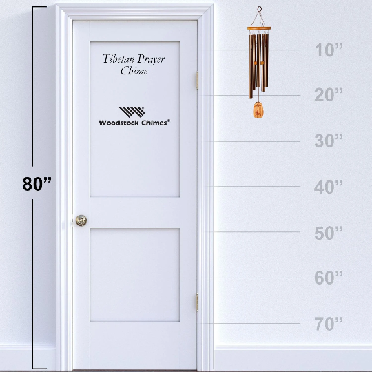 24" Tibetan Prayer Wind Chime by Woodstock | Engraved Chimes | Personalized Gifts | #A49