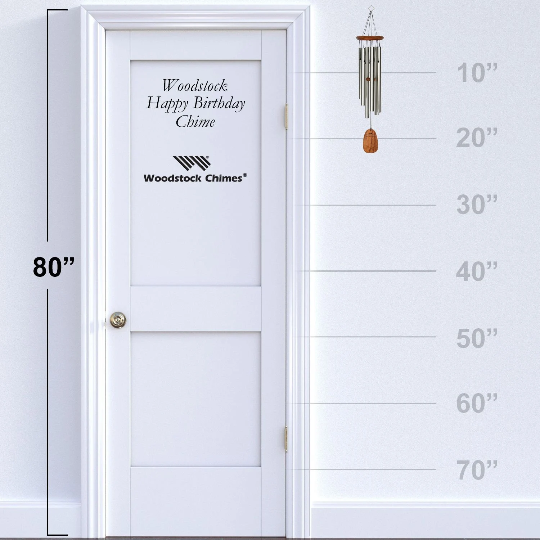 22" Happy Birthday Wind Chime by Woodstock | Engraved Wind Chimes | Personalized Gifts | #A36