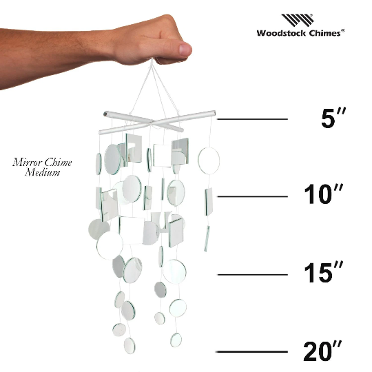 20" Mirror Capiz Wind Chime by Woodstock | Holiday Gifts |#A29