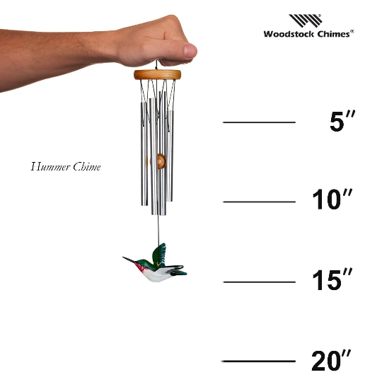 15" Hummingbird Wind Chime by Woodstock | Outdoor Wind Chimes