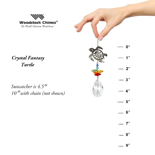 Crystal Sea Turtle Suncatcher by Woodstock | Rainbow Maker | Crystal Ornament | Light Catcher | Gifts for Her