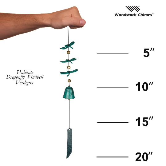 20" Dragonfly Habitats Wind Bell by Woodstock | Outdoor Wind Chimes