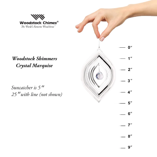 5" SMALL Wind Spinner by Woodstock | Reflective Wind Shimmer Yard Ornament | Patio Decor