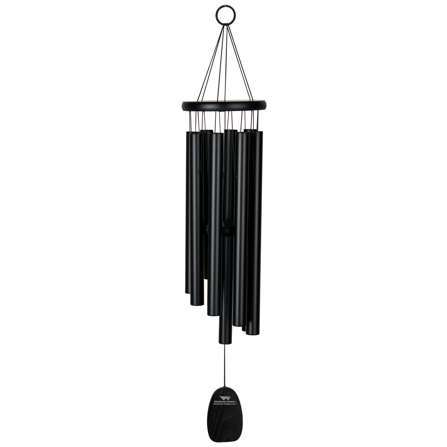 27" Black Gregorian Alto Wind Chime by Woodstock | Outdoor Patio Chimes | #A66