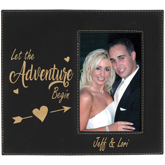Custom Engraved Leather 4"x6" Photo Frame with Glass Lens | Housewarming Gifts | Home Decor | Family Photo Frames | Grandparents Gifts