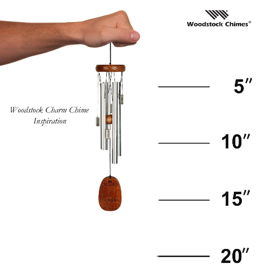 16" SMALL Inspiration Charm Wind Chime by Woodstock | Engraved Chimes