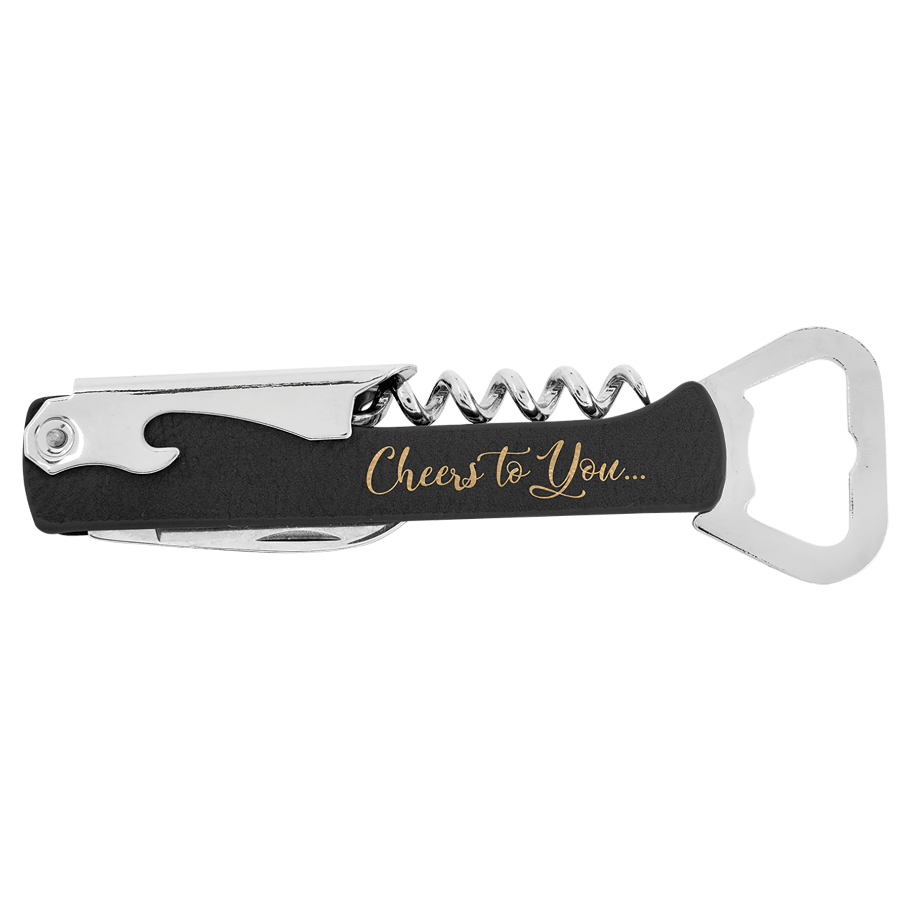 Custom Engraved Corkscrew Wine Bottle Opener | Groomsmen Gifts | Bridesmaid Gifts