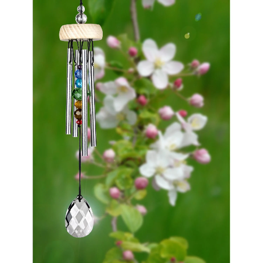 10" MINI Gem Drop Wind Chimes by Woodstock - Multiple Styles | Outdoor Chimes