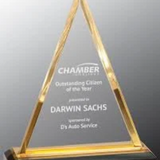 Custom Triangle Impress Acrylic Award | Engraving Included | Office Awards