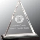 Custom Triangle Impress Acrylic Award | Engraving Included | Office Awards