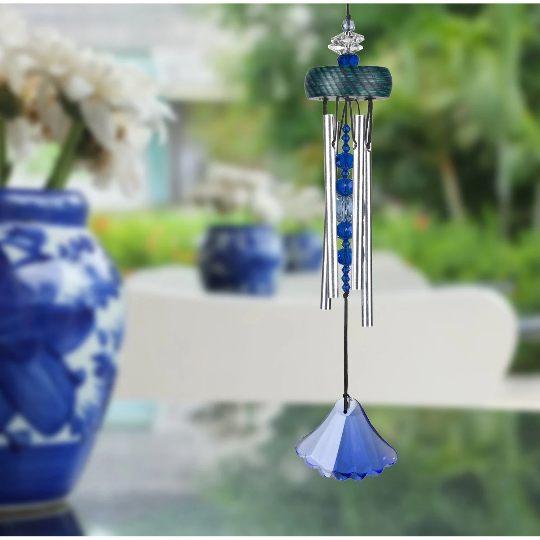 10" MINI Gem Drop Wind Chimes by Woodstock - Multiple Styles | Outdoor Chimes