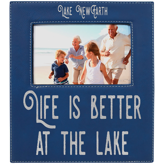 Custom Engraved Leather 4"x6" Photo Frame with Glass Lens | Housewarming Gifts | Home Decor | Family Photo Frames | Grandparents Gifts
