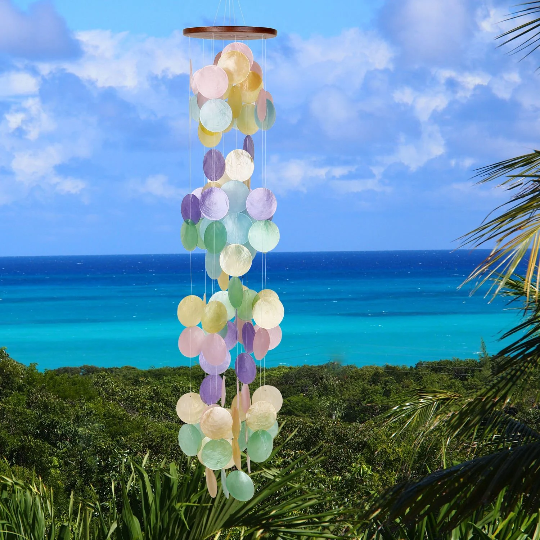 40" Capiz Shell Waterfall Wind Chime by Woodstock | Patio Decor | Gifts for Mom | Housewarming Gifts