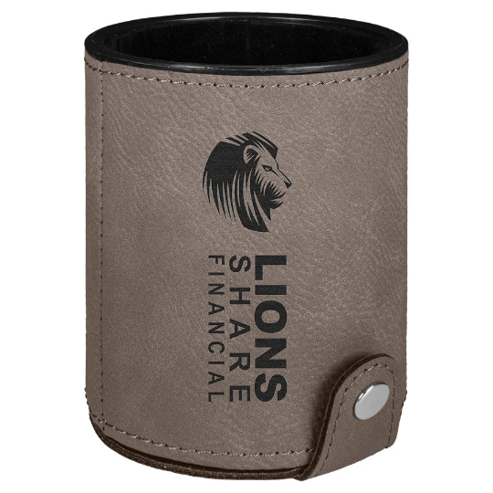 Custom Engraved Leather Dice Cups with 5 Dice Included | Game Night Gifts