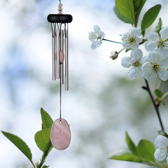 12" MINI Precious Stone Wind Chimes by Woodstock - Multiple Styles | Outdoor Chimes