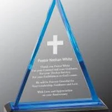 Custom Triangle Impress Acrylic Award | Engraving Included | Office Awards