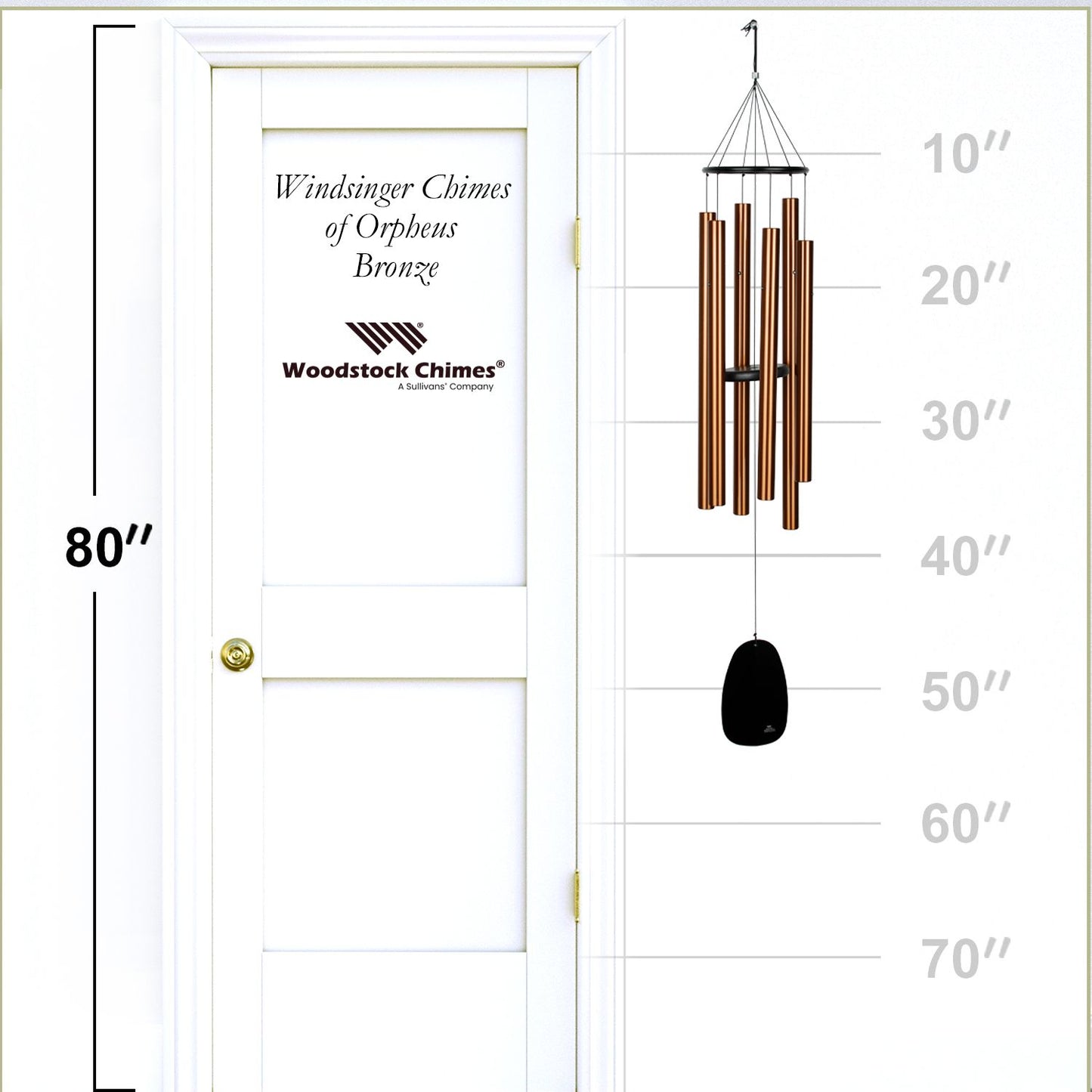 54" Windsinger Chimes of Orpheus Wind Chime by Woodstock | Outdoor Wind Chimes | Housewarming Gifts | Mother's Day Gifts