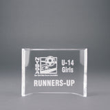 Custom Clear Crescent Acrylic Award | Engraving Included | Employee Awards