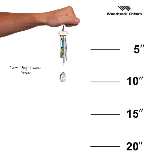 10" MINI Gem Drop Wind Chimes by Woodstock - Multiple Styles | Outdoor Chimes