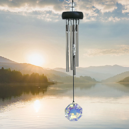 12" MINI Precious Stone Wind Chimes by Woodstock - Multiple Styles | Outdoor Chimes