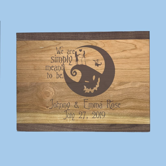 Nightmare Before Christmas Premium Cutting Boards | Personalized We Are Simply Meant To Be Wood Cutting Boards | Different Styles Available #1