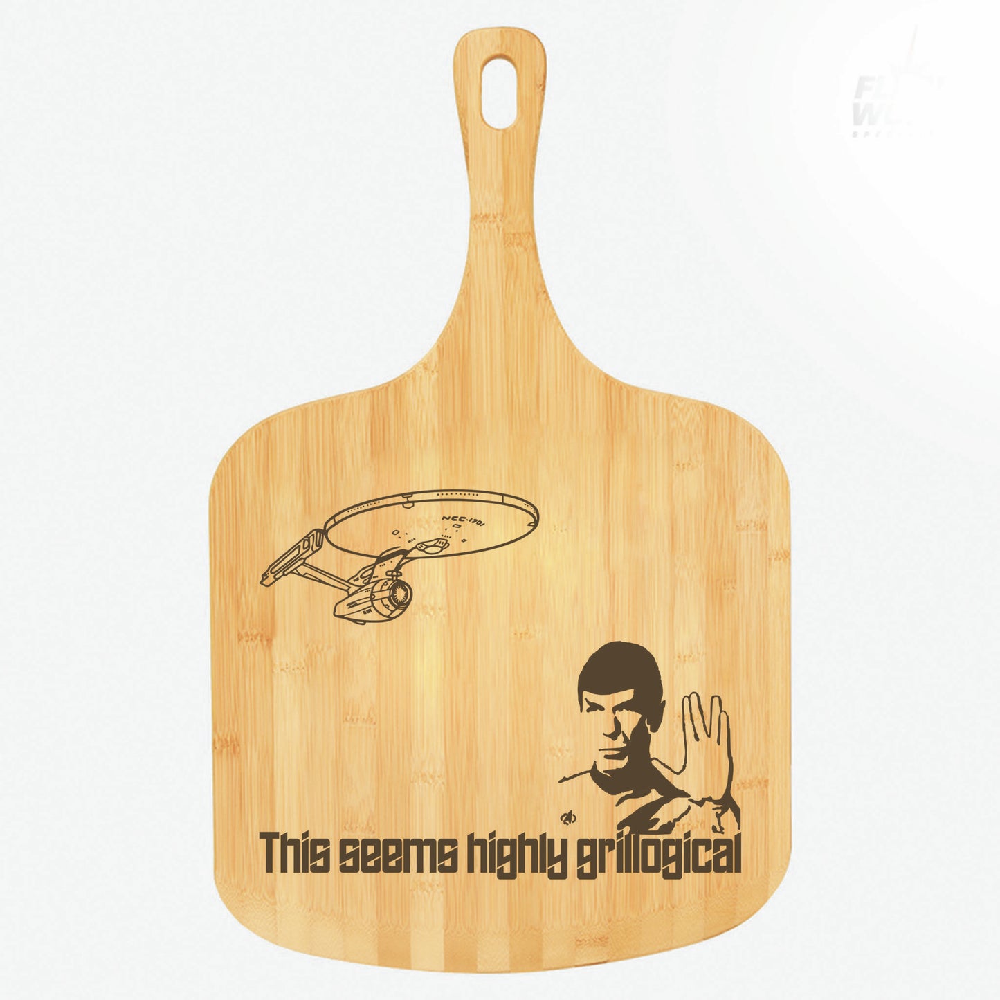 Star Trek Bamboo Cutting Boards | Spock | This Seems Highly Grillogical Wood Cutting Boards | Different Styles Available