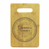 Grandma's Kitchen Bamboo Cutting Boards | Personalized Grandkid's Names Wood Cutting Boards | Different Styles Available