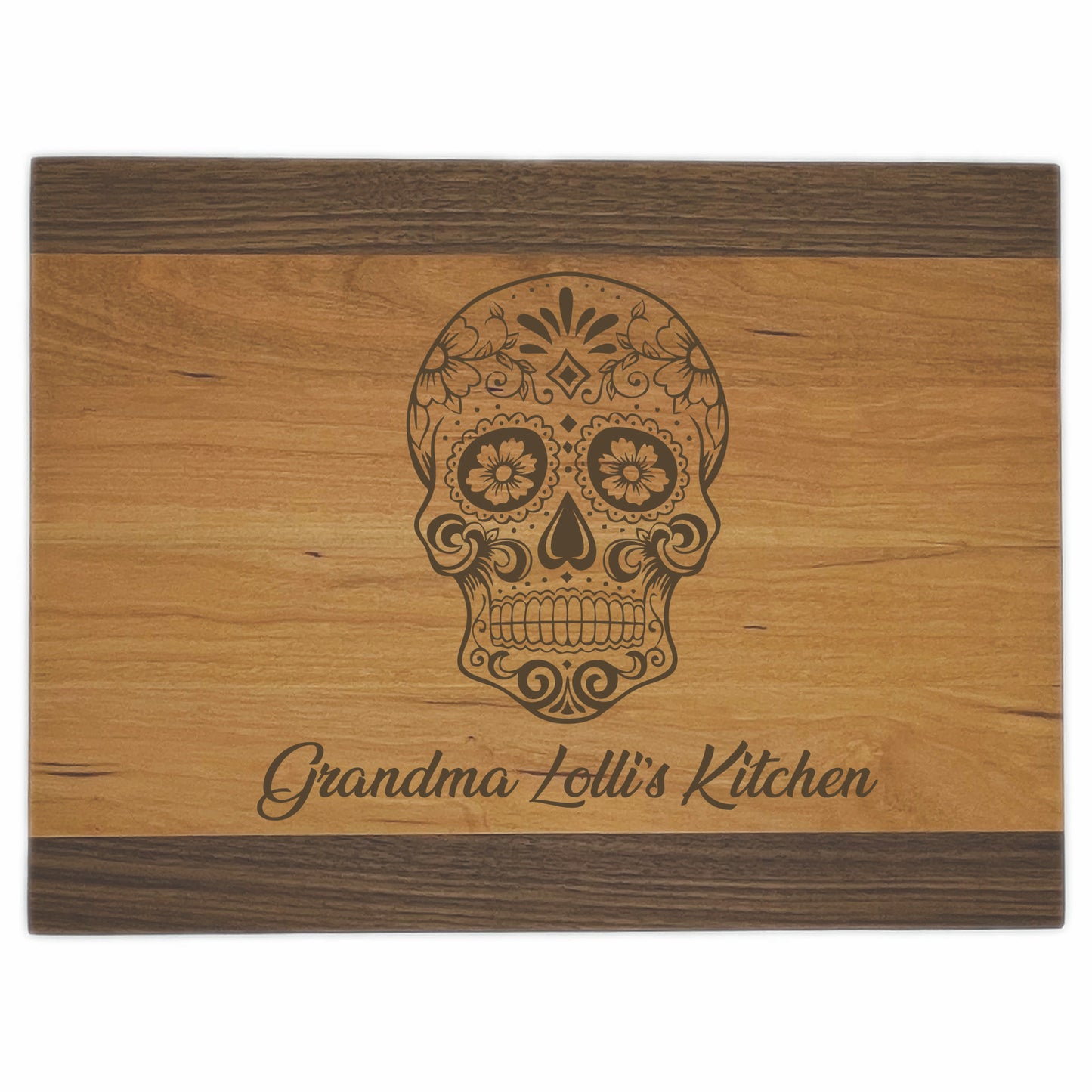 Sugar Skull Premium Cutting Boards | Personalized Day of the Dead Wood Cutting Boards | Different Styles Available