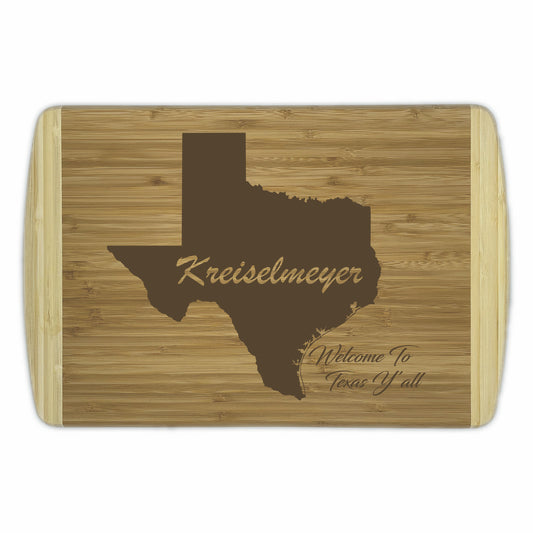 Texas Bamboo Cutting Boards | Personalized State of Texas Wood Cutting Boards | Different Styles Available
