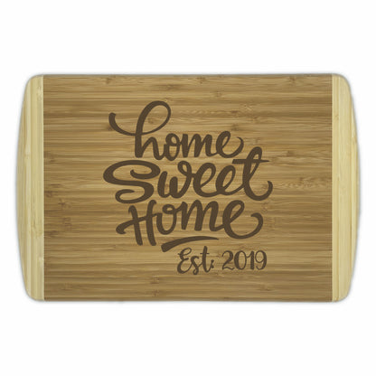 Home Sweet Home Bamboo Cutting Boards | Personalized New Home Established Wood Cutting Boards | Different Styles Available