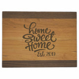 Custom Home Sweet Home Cherry & Walnut Wood Cutting Board | Housewarming Gifts | Gifts for Grandma | Gifts for Mom | New Home Gifts